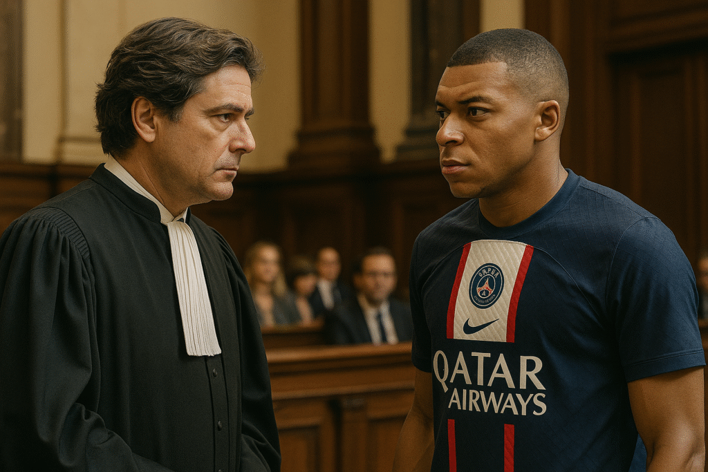 PSG and Kylian Mbappe in the court