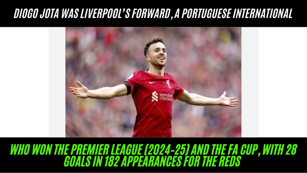 Born December 4, 1996, in Porto, Diogo José Teixeira da Silva was a celebrated forward, nicknamed Jota. A fan favorite at Liverpool