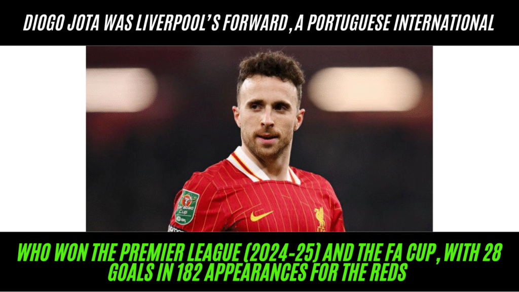 Born December 4, 1996, in Porto, Diogo José Teixeira da Silva was a celebrated forward, nicknamed Jota. A fan favorite at Liverpool