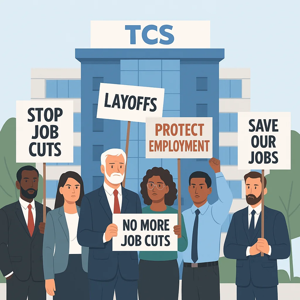 TCS Layoffs Protest: Employees Raise Voice Over Job Cuts in India’s IT Sector