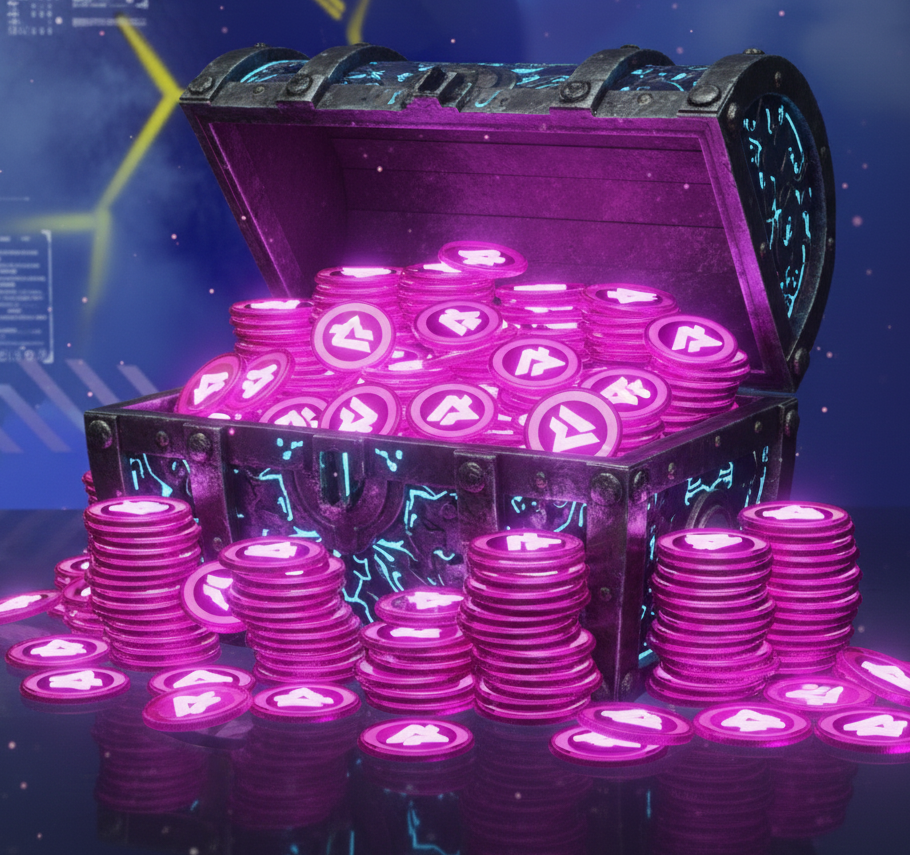 A coins in treasure box in Mech Arena