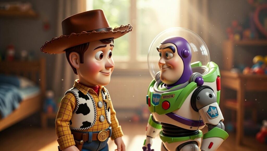 Woody and Buzz Lightyear reunited in Toy Story 5 trailer scene