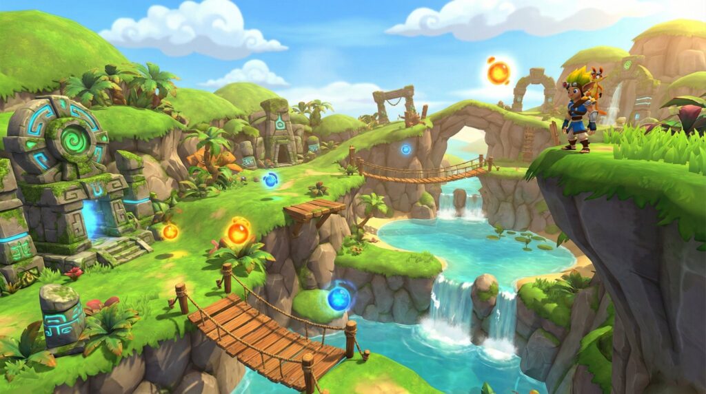 Jak and Daxter: The Precursor Legacy open world gameplay scene