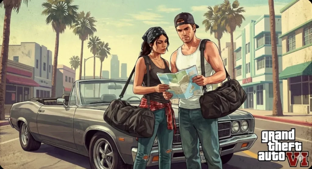 GTA 6 main characters Lucia and Jason screenshot