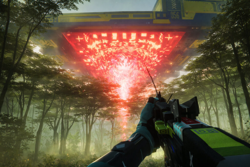 Marathon game Season 1 Cryo Archive zone screenshot showing a Runner navigating the frozen hallways of the UESC Marathon ghost ship with cryopods and abandoned medical bays visible in the background